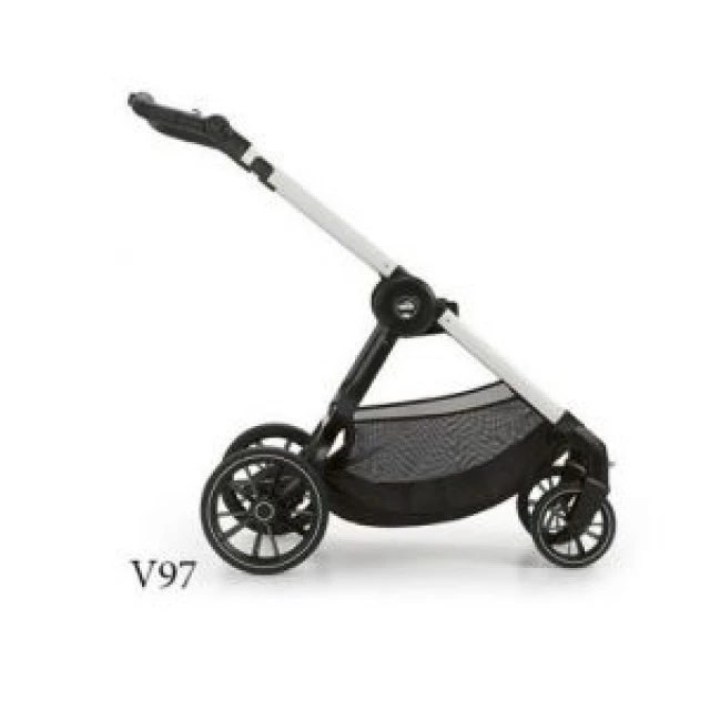 Рама + седалка количка Техно V97 бял карбон