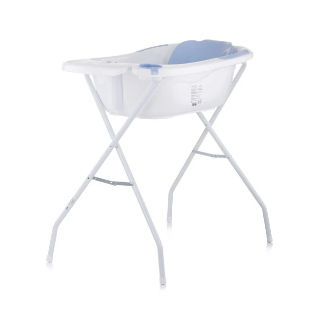 Baby bath with pad and stand Vela 87cm blue