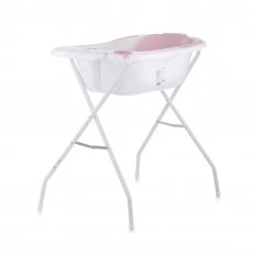 Baby bath with mat and stand Vela 87cm pink