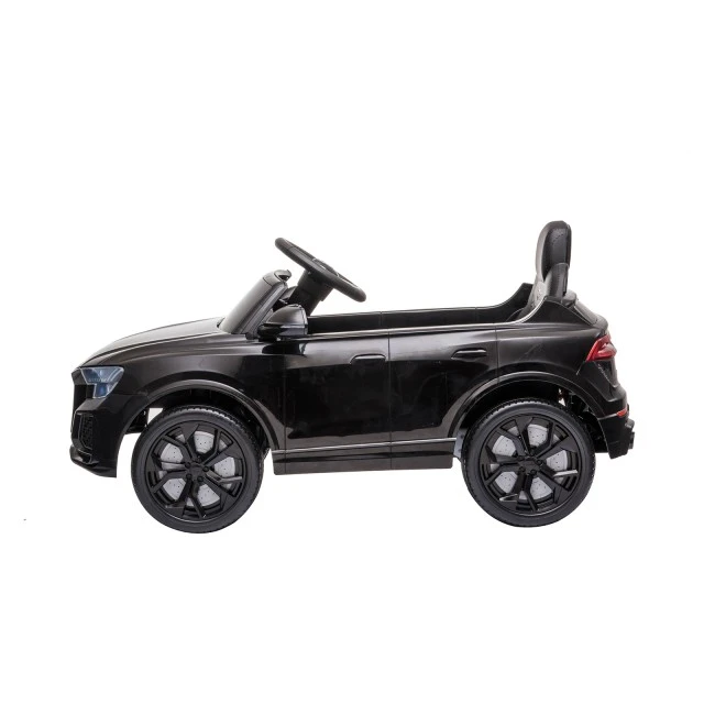 Battery operated car AUDI RS Q8 , EVA wheels, leather seat, black