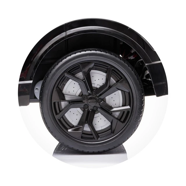 Battery operated car AUDI RS Q8 , EVA wheels, leather seat, black