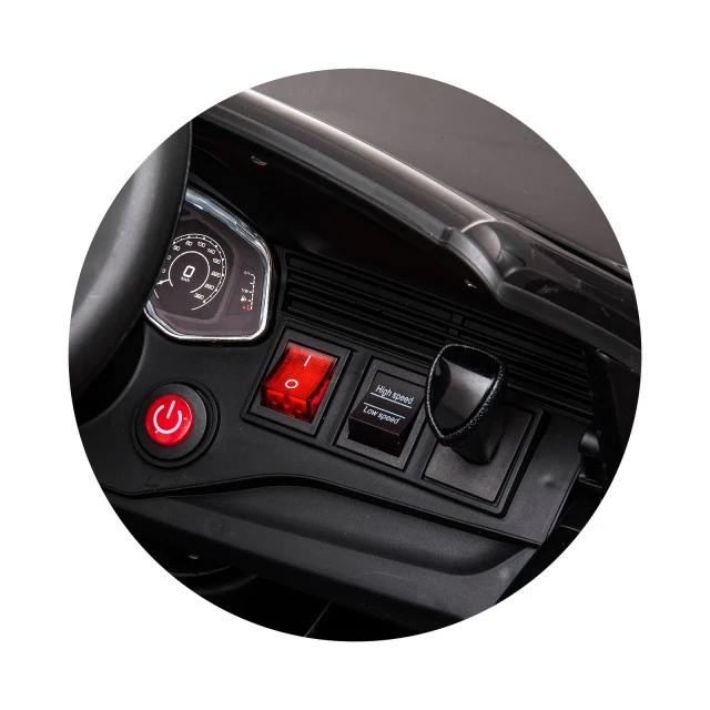 Battery operated car AUDI RS Q8 , EVA wheels, leather seat, black