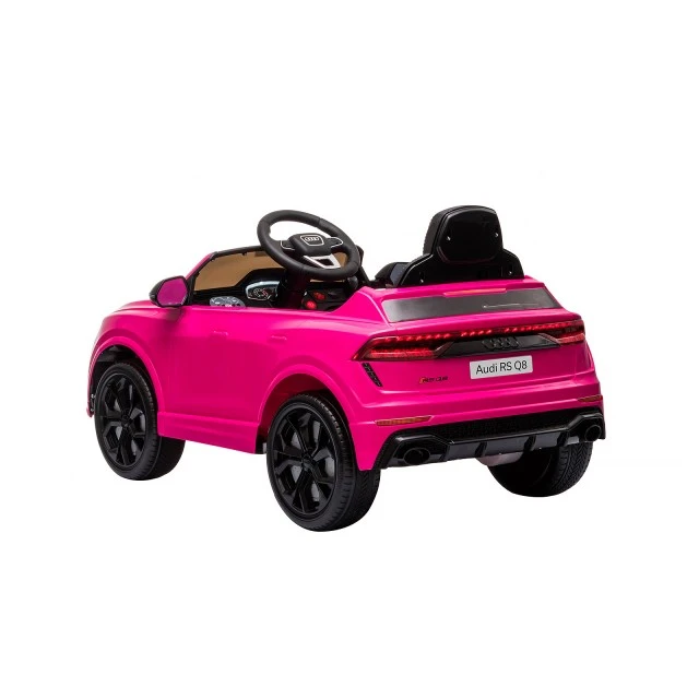 Battery operated car AUDI RS Q8, EVA wheels, leather seat, pink