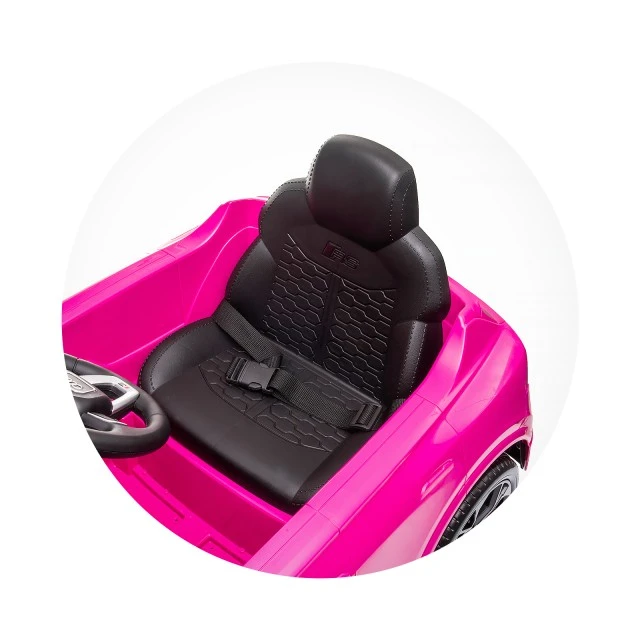 Battery operated car AUDI RS Q8, EVA wheels, leather seat, pink