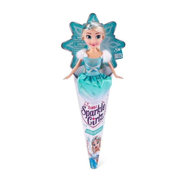 Sparkle Girlz Winter Princess doll Super Sparkly in cone