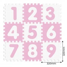 Sun Ta Toys Розов антибактериален мек пъзел ЧИСЛА 9 части