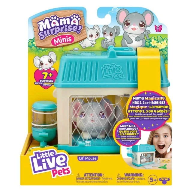 Little Live Pets Къщичка с мишле и бебета изненади Mama Surprise Minis