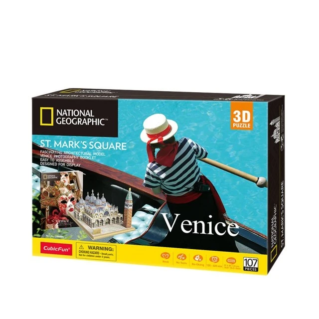 CubicFun 3D Puzzle VENICE ST MARK'S SQUARE NATIONAL GEOGRAPHIC