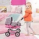BAYER Количка за кукли SMARTY с чанта и прибори за хранене сиво/розова