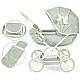BAYER Doll stroller COSY with bag, blanket and pillow green