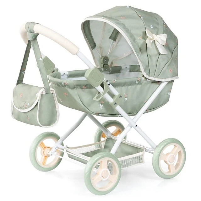 BAYER Doll stroller COSY with bag, blanket and pillow green