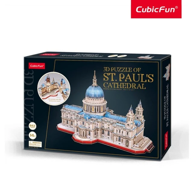 CubicFun Пъзел 3D St.Paul’s Cathedral 643ч. Разгъващ се