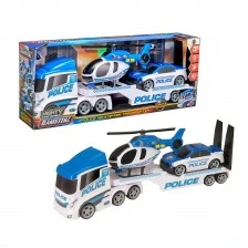 HTI TEAMSTERZ XL Police Truck with Car and Helicopter