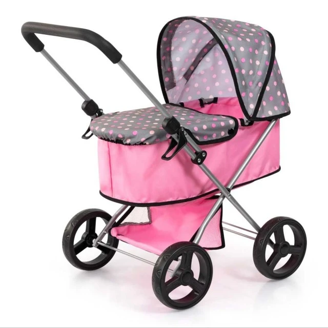 BAYER Doll stroller GO gray-pink