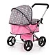 BAYER Doll stroller GO gray-pink