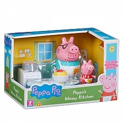 PEPPA PIG - Kitchen/Supermarket with 2 figures