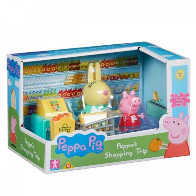 PEPPA PIG - Kitchen/Supermarket with 2 figures