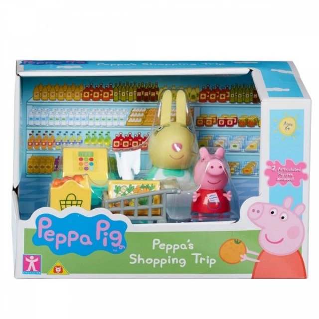 PEPPA PIG - Kitchen/Supermarket with 2 figures
