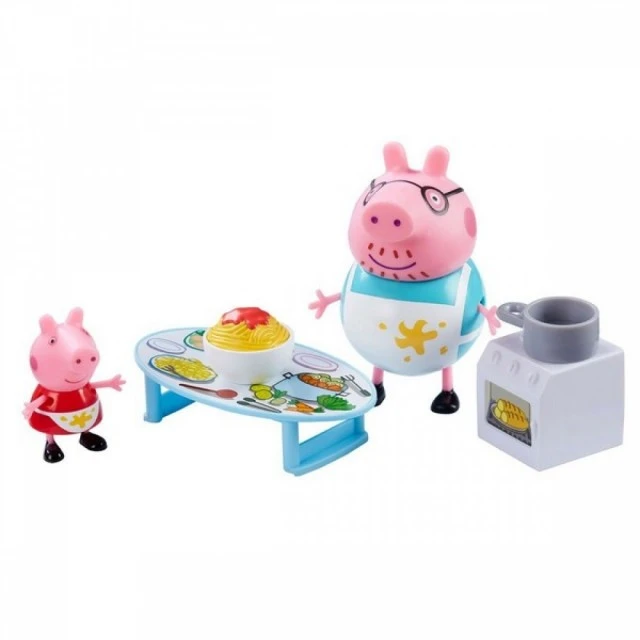 PEPPA PIG - Kitchen/Supermarket with 2 figures