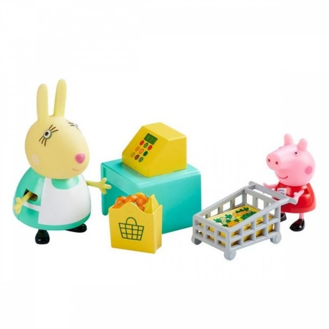 PEPPA PIG - Kitchen/Supermarket with 2 figures