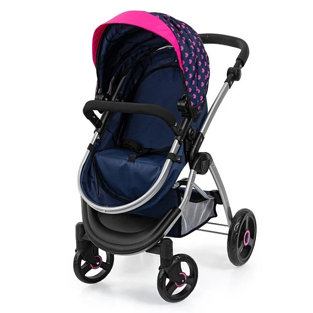 BAYER CITY MAX transforming doll stroller with bag blue