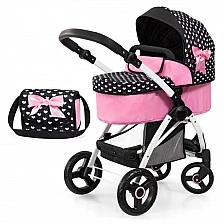 BAYER CITY MAX transforming doll stroller with bag pink