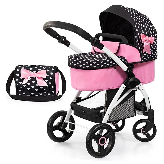 BAYER CITY MAX transforming doll stroller with bag pink