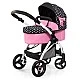 BAYER CITY MAX transforming doll stroller with bag pink