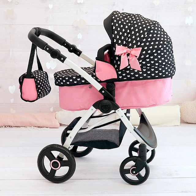 BAYER CITY MAX transforming doll stroller with bag pink