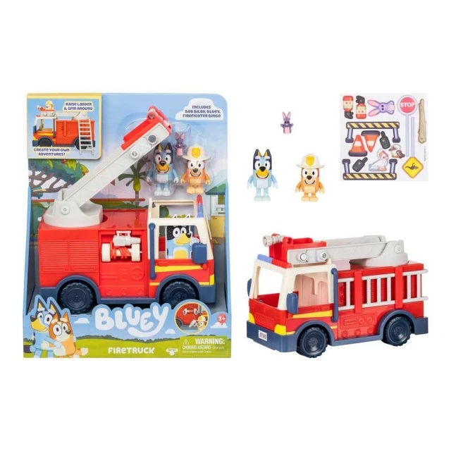 BLUEY Fire engine with 2 figures
