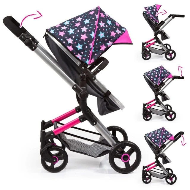 BAYER Purple City VARIO Transforming Doll Stroller with Bag