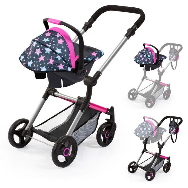 BAYER Purple City VARIO Transforming Doll Stroller with Bag