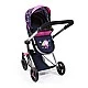 BAYER NEO VARIO doll stroller, transforming, with bag, blue-pink