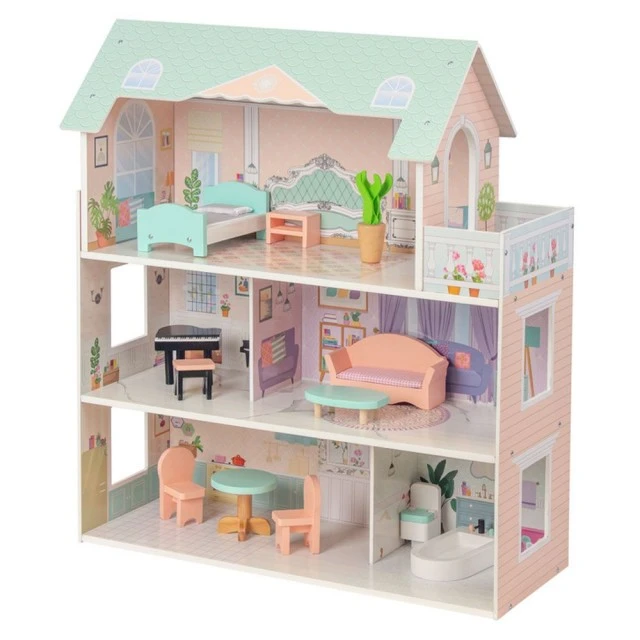 Wooden Maya 3-level wooden dollhouse