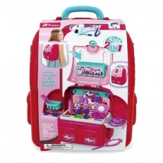 Cosmetic studio in a 2-in-1 backpack