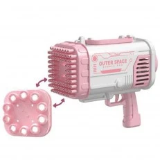 Bubble Gun Outer Space bazooka 80 bubbles Pink