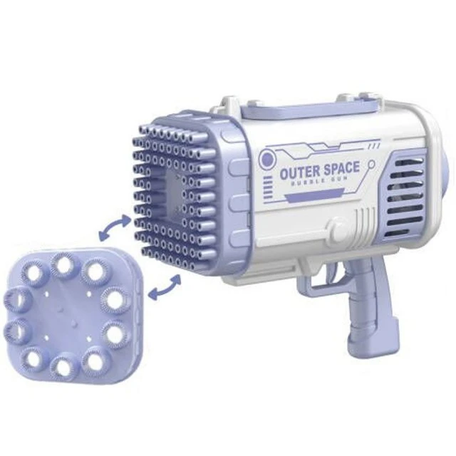 Bubble Gun Outer Space bazooka 80 bubbles Purple