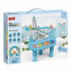 2-in-1 piano with penguin trestle
