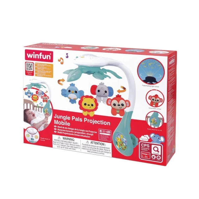 WINFUN Baby Carousel Projector Jungle Friends