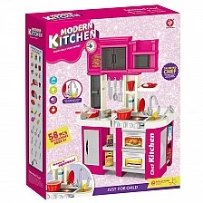 Home Chef kitchen with realistic functions 60h. pink