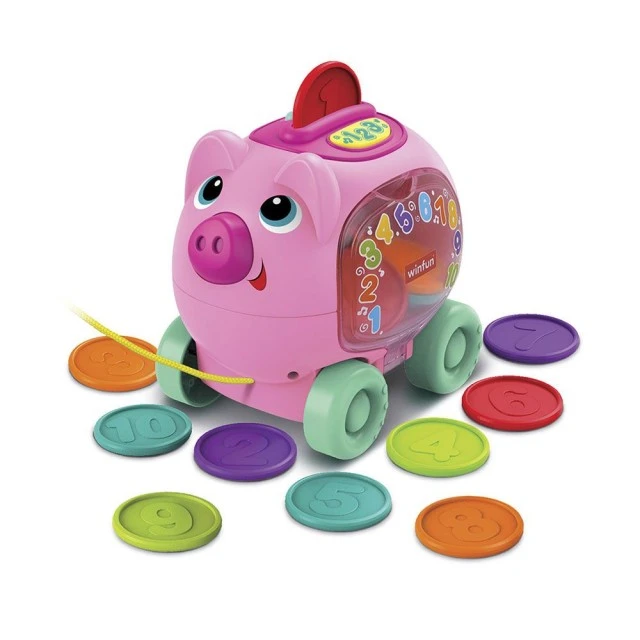 WINFUN pull-along piggy bank