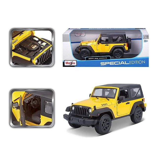 MAISTO SP EDITION Кола 2014 Jeep Wrangler 1:18 жълта