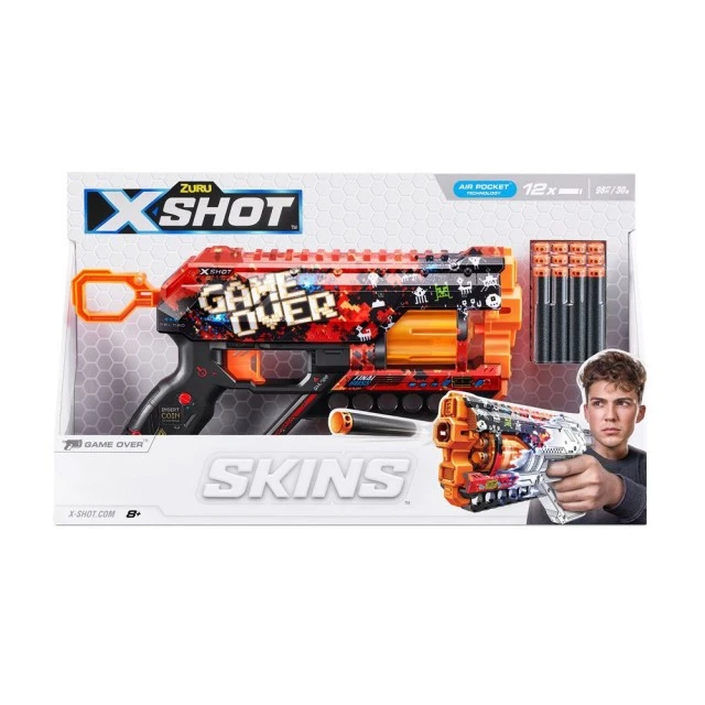 X Shot SKINS blaster with 12 foam darts Griefer