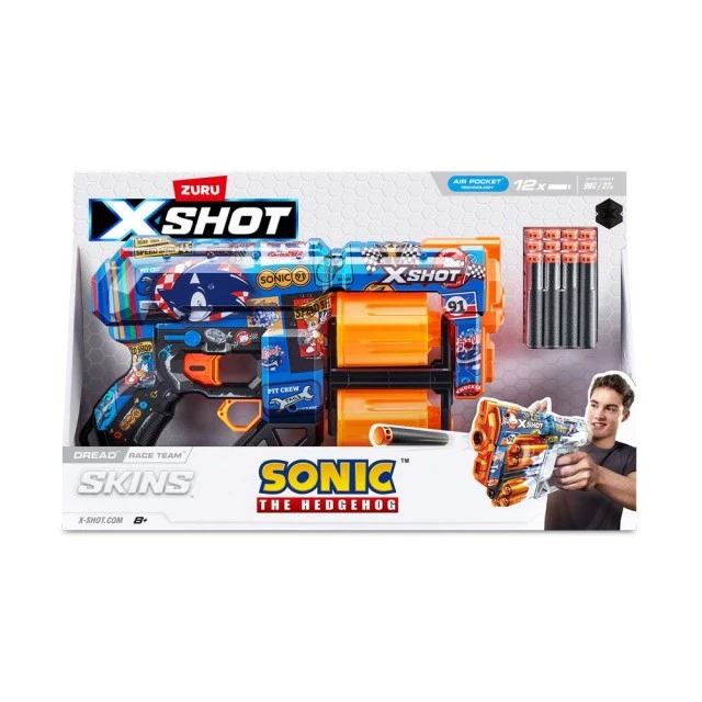 X Shot SKINS Sonic Бластер с 12 меки стрели Flux