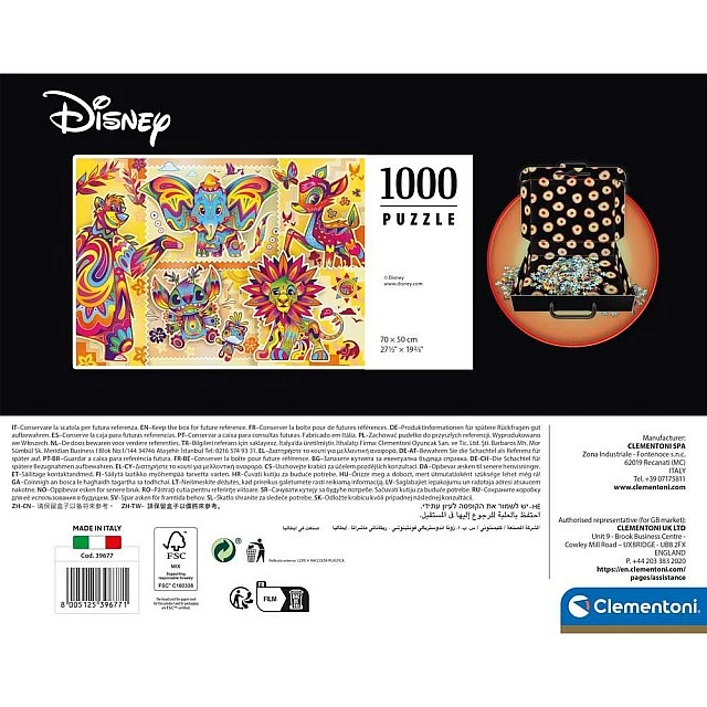 CLEMENTONI 1000h. Disney Classic Briefcase Puzzle
