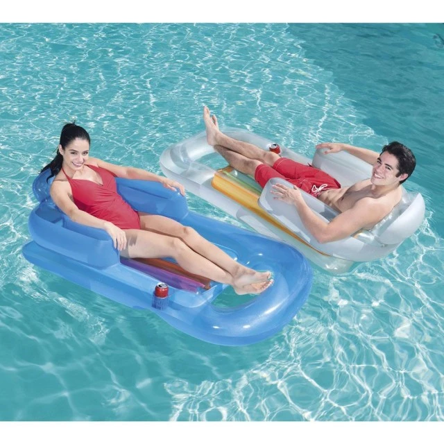 BESTWAY Inflatable mattress Oval with DESIGNER backrest