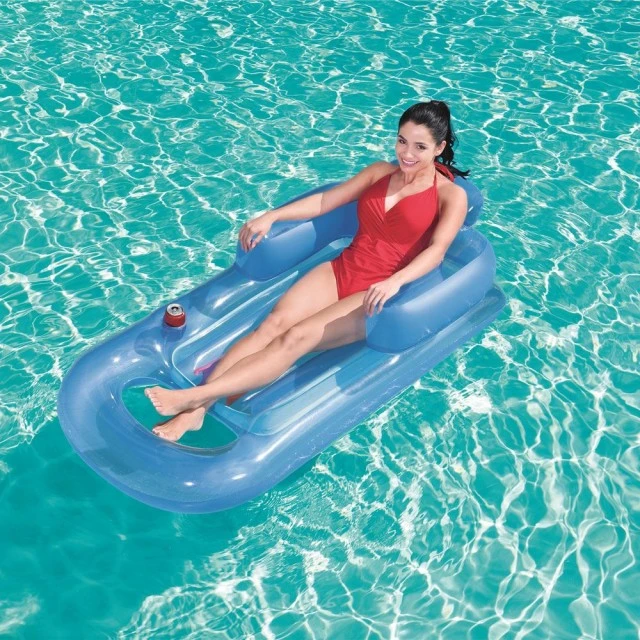 BESTWAY Inflatable mattress Oval with DESIGNER backrest