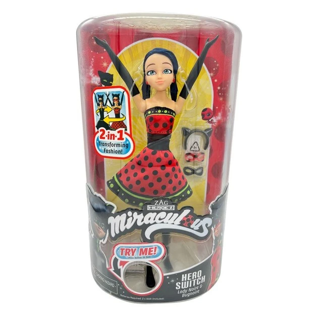MIRACULOUS Калинката и Котарака кукла Калинка с геройско преобразяване