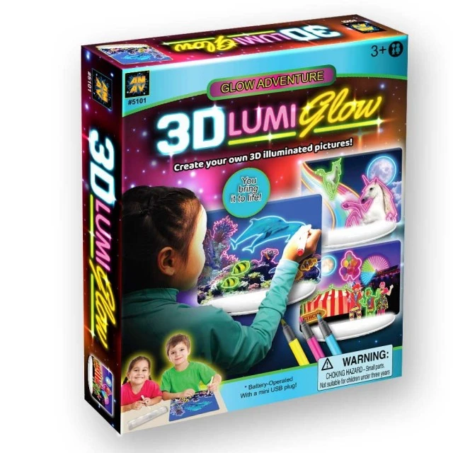 AM-AV Glowing Drawing Board 3D Lumi Glow