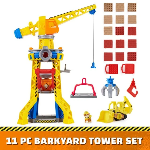 Paw Patrol Rubble and Crew Crane with sound and light effects, mini bulldozer and puppy